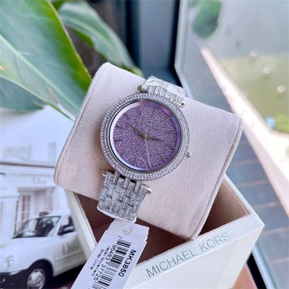 Michael Kors Darci MK3850 Purple Dial Women’s Watch NWT - Picture 4 of 5